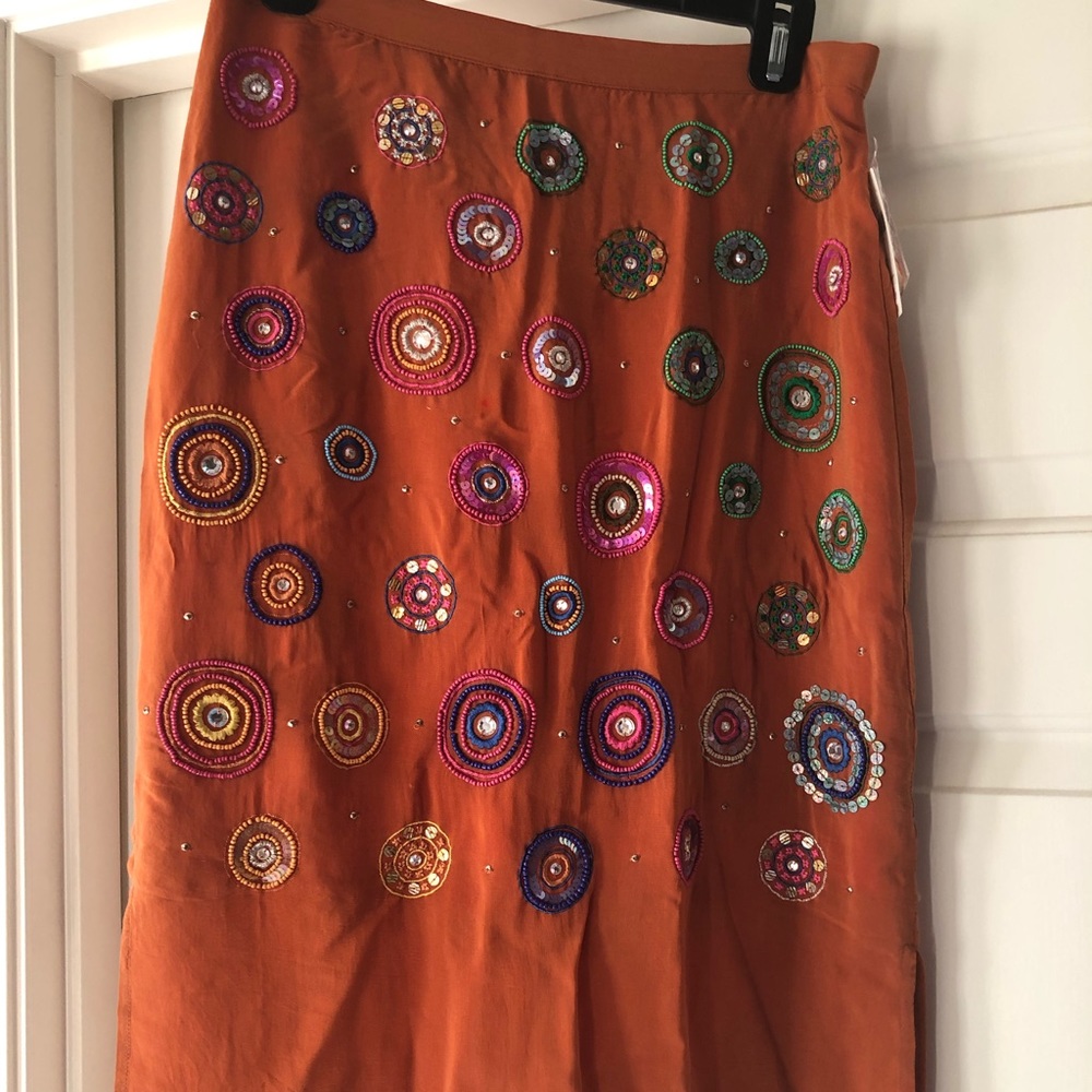 NWT. Floreat Beaded pencil skirt.